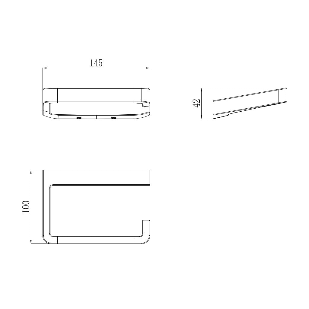 MILAN Toilet Roll Holder drawing