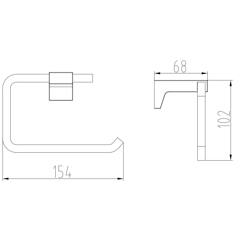 HALE Toilet Roll Holder drawing