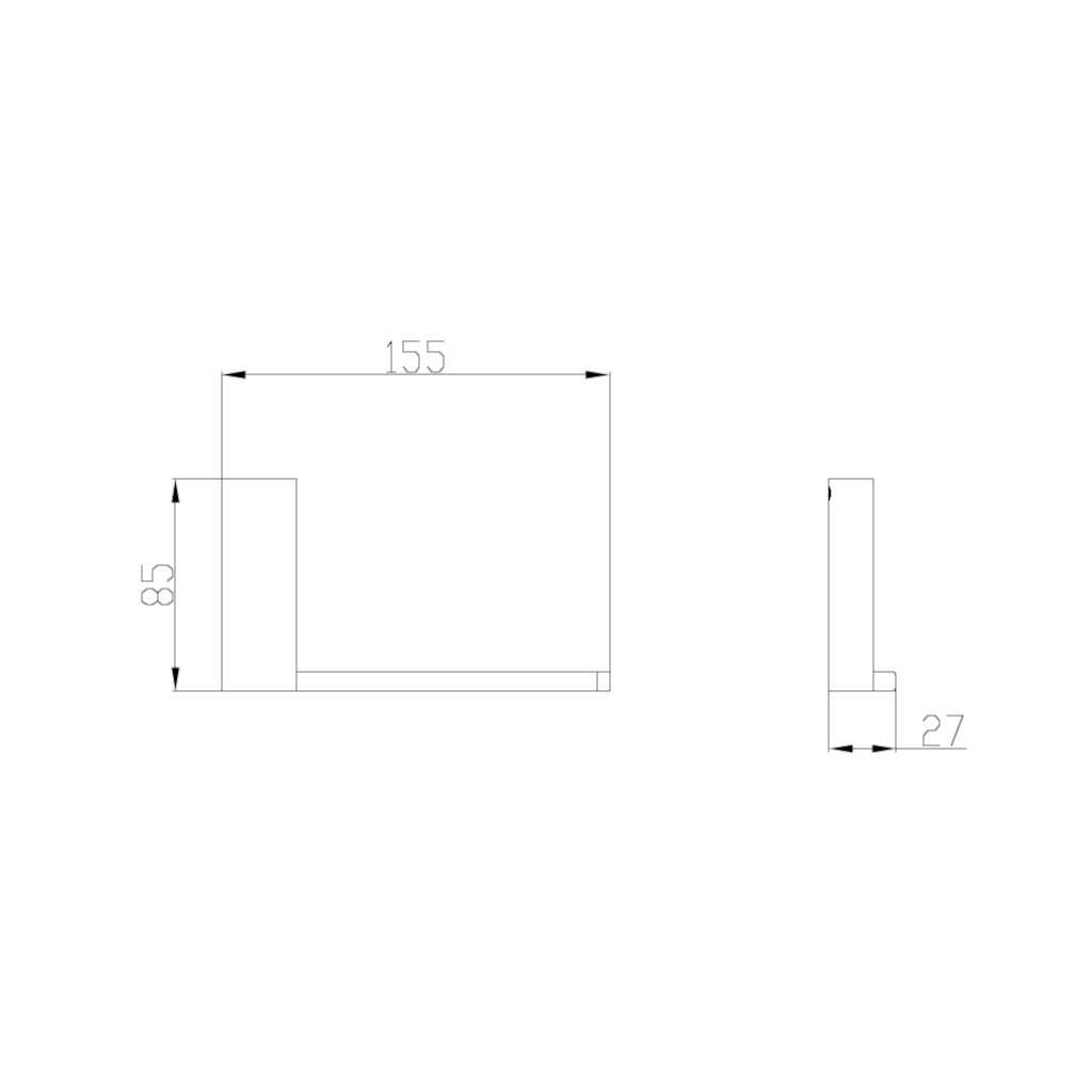 AVA Toilet Roll Holder Right Opening drawing