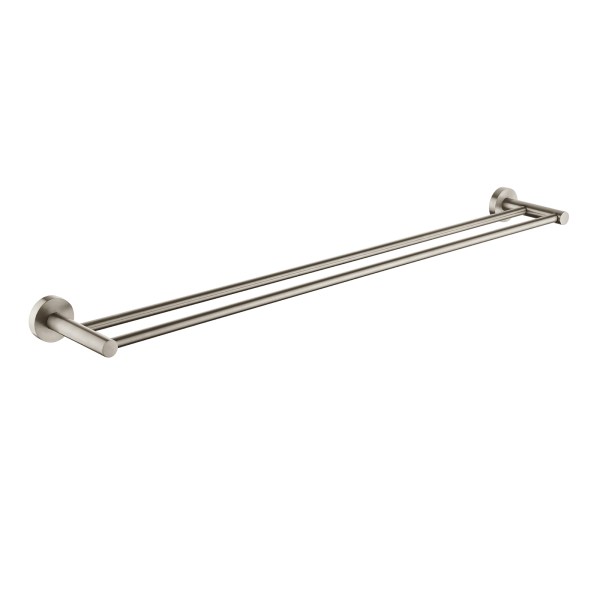 Pentro Double Towel Rail (800mm) brushed nickel