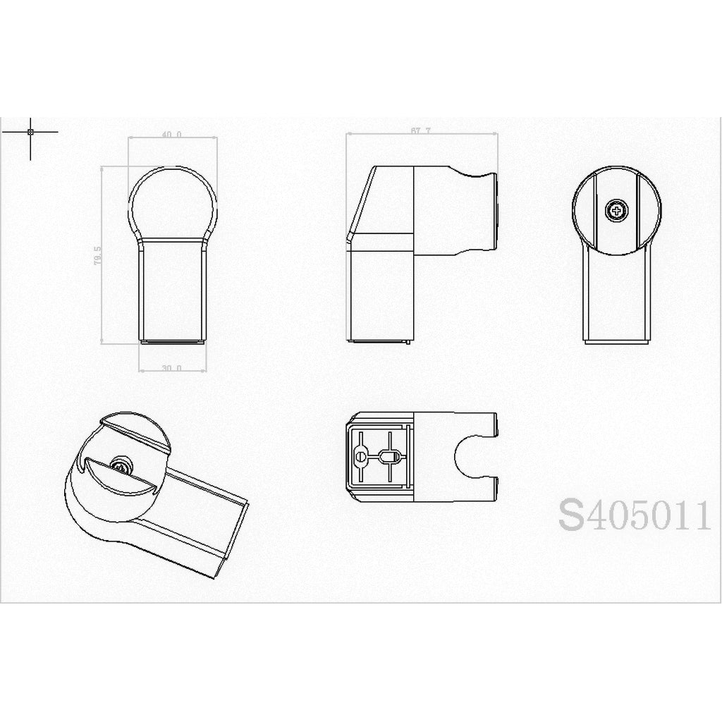 Shower head holder drawing specification