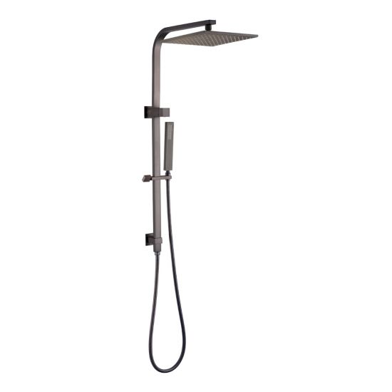 Esperia 250mm Square Shower Station gun metal grey