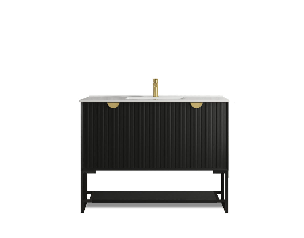Free standing Marlo Vanity 1200mm - Matte Black