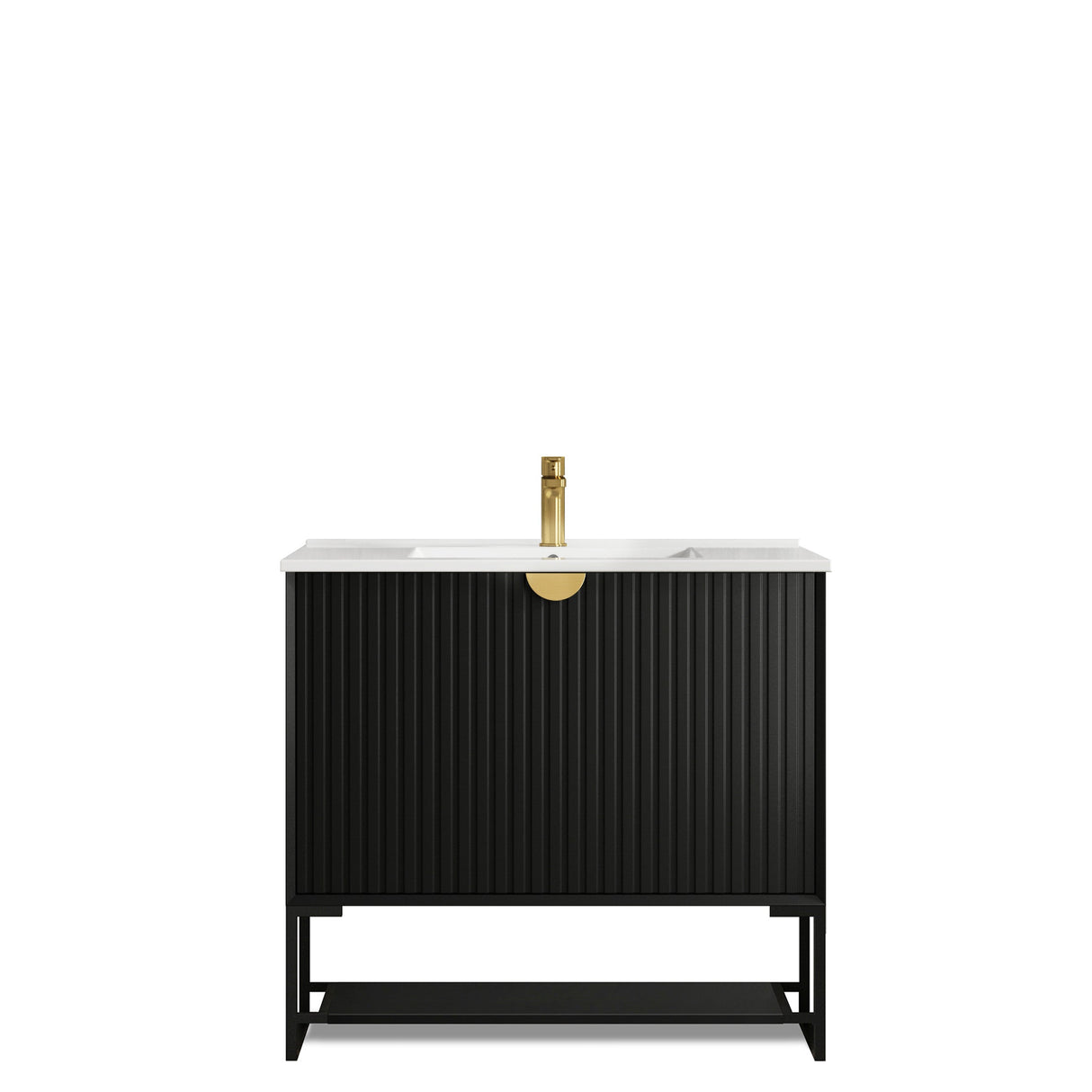 Free standing Marlo Vanity 900mm - Matte Black