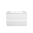 Gwen Wall Hung Vanity (with Drawers) 600mm - White front view