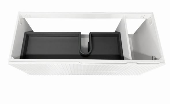 top view of Noosa Vanity 1200mm - Matte White