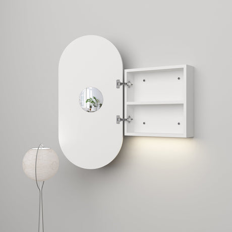 Open Paolo Pill Shaving Cabinet (White) 800 x 400mm