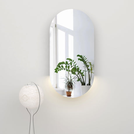 White wally with mounted Paolo Pill Shaving Cabinet (White) 800 x 400mm