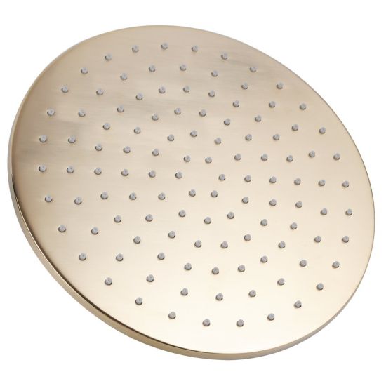 Pentro 250mm Brass Round Rainfall Shower Head brushed gold