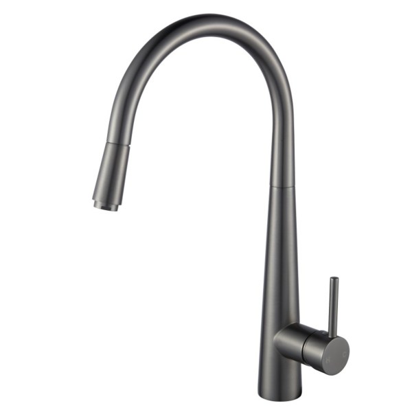Pentro Pull-Out Kitchen Mixer gun metal grey
