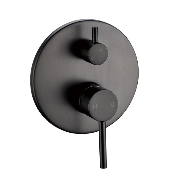 Pentro Shower Mixer with Diverter gun metal grey