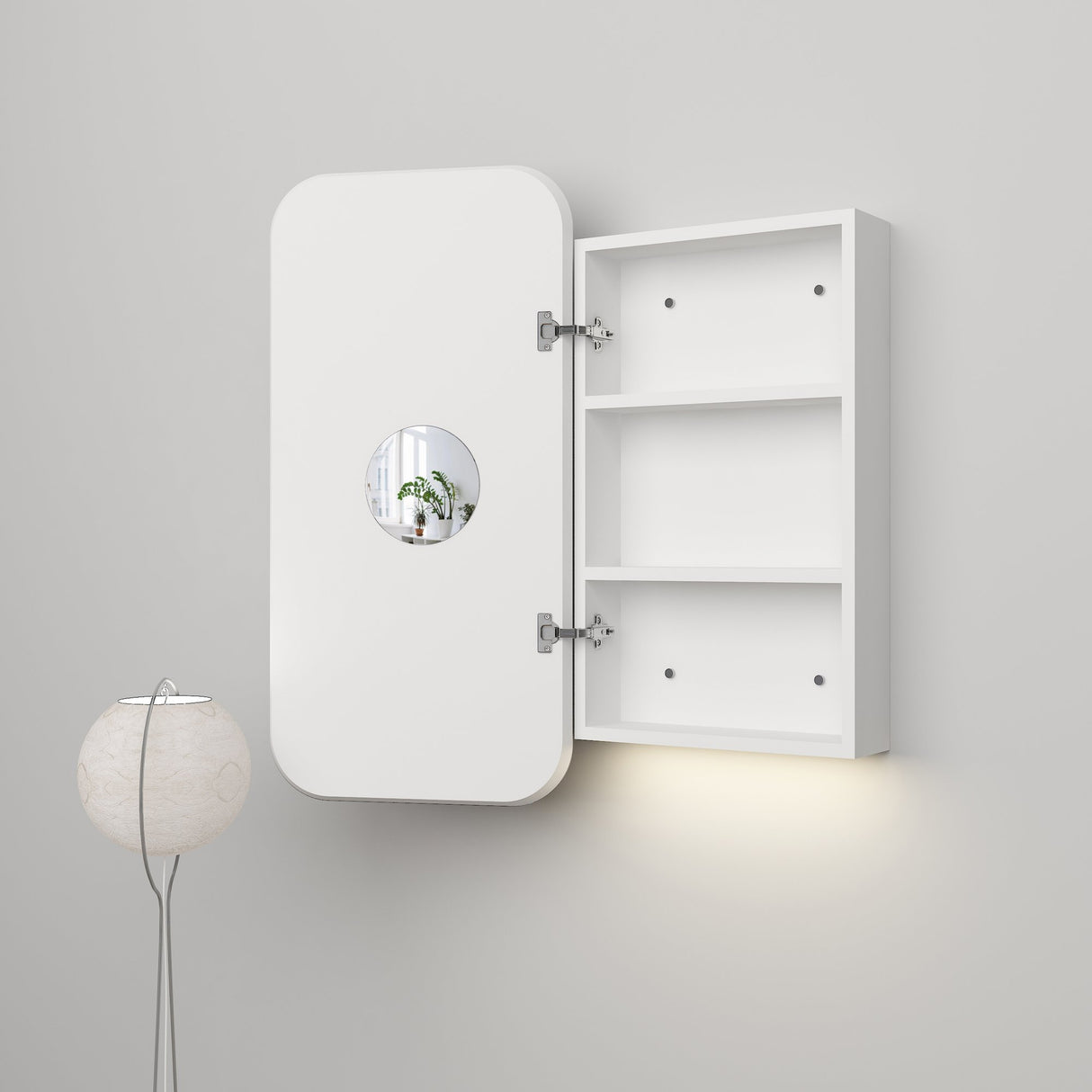 Open Skyla Rectangle Shaving Cabinet (White) 800 x 400mm