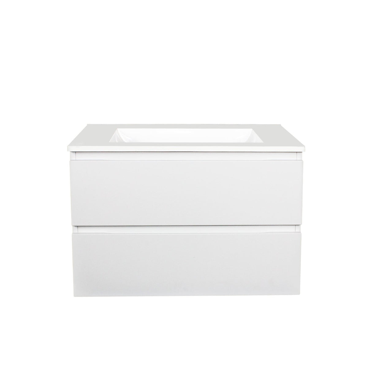 Gwen Wall Hung Vanity (with Drawers) 750mm - White front view