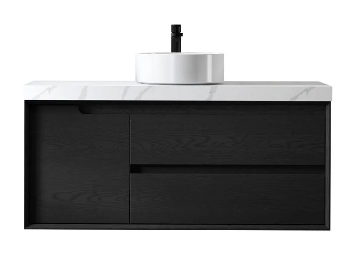 Wall hung Byron Vanity 1200mm - Black Oak