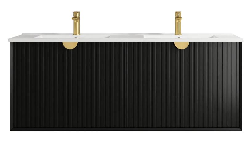 wall hung Marlo Vanity 1500mm - Matte Black