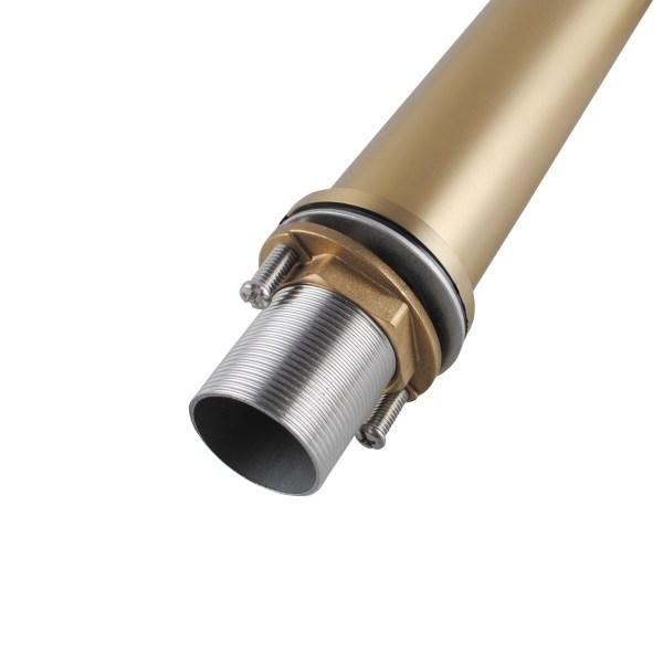 Pentro Tall Basin Mixer brushed gold connection