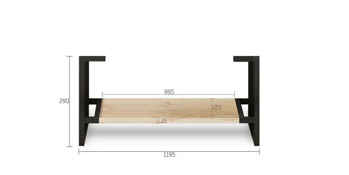 Free standing Byron Vanity 1200mm - Wood Grain Oak