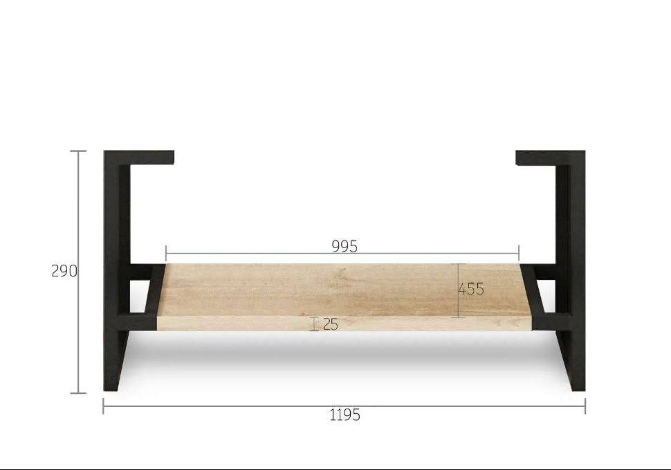 Free standing Byron Vanity 1200mm - Wood Grain Oak