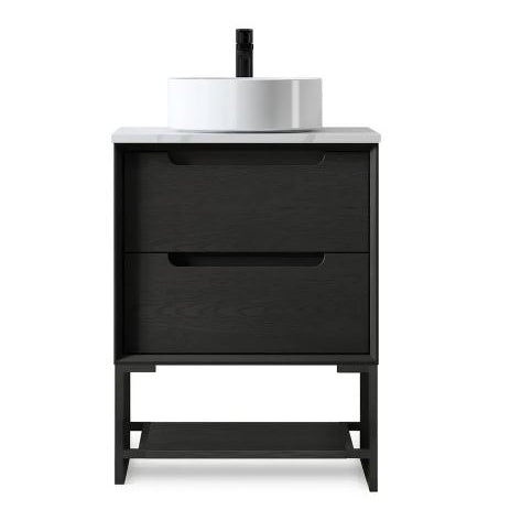free standing Byron Vanity 600mm - Black Oak