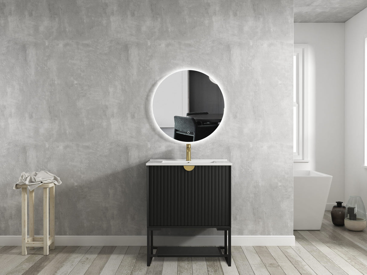 Free standing Marlo Vanity 750mm - Matte Black