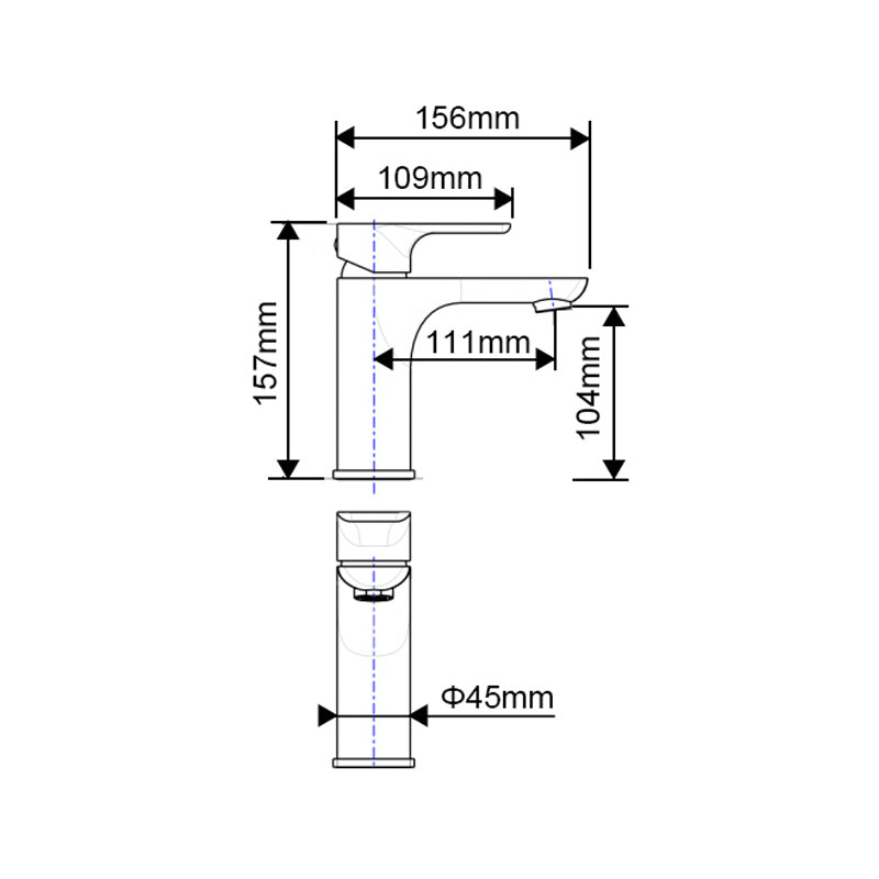 VOG - Brushed Brass Basin Mixer