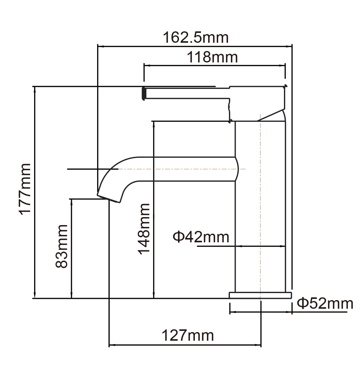 LUCID PIN - Brushed Nickel Basin Mixer