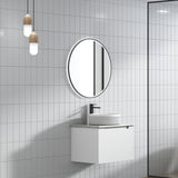 Perla Mark II 600mm Matte White Wall Hung Vanity - Fluted