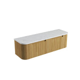 Varcelli Mono 1500mm Harvest Oak Wall Hung Vanity - Curve Fluted