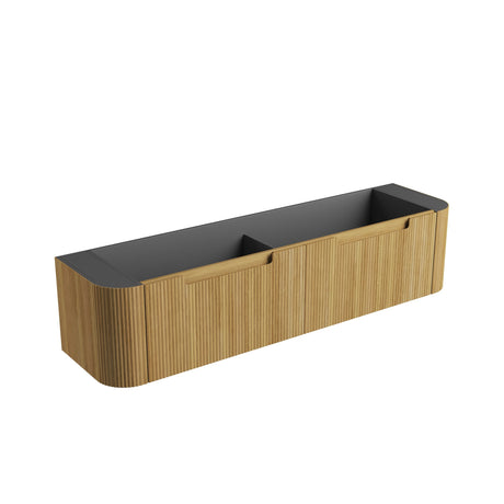 Varcelli Mono 1800mm Harvest Oak Wall Hung Vanity - Curve Fluted