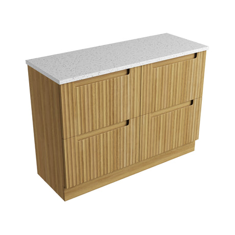 Lovina 1200mm Harvest Oak Floor Standing Vanity - Fluted