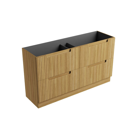 Lovina 1500mm Harvest Oak Floor Standing Single Vanity - Fluted