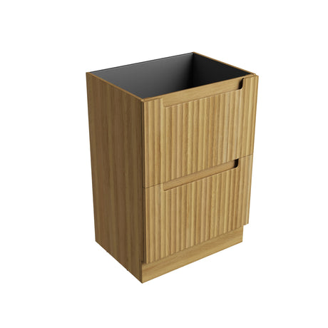 Lovina 600mm Harvest Oak Floor Standing Vanity - Fluted