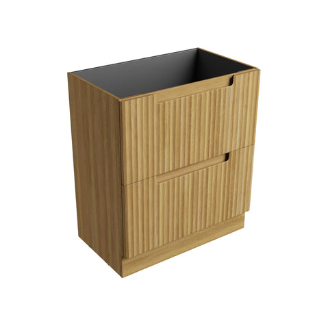 Lovina 750mm Harvest Oak Floor Standing Vanity - Fluted