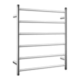 Chrome round heated towel rack 6 bars