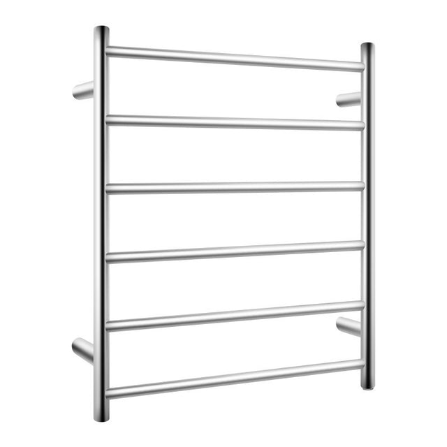 Chrome round heated towel rack 6 bars