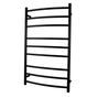 Black round heated towel rack 9 bars