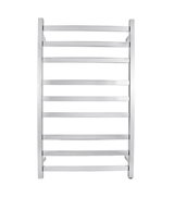 Square chrome heated towel rack 9 bars