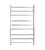 Square chrome heated towel rack 9 bars