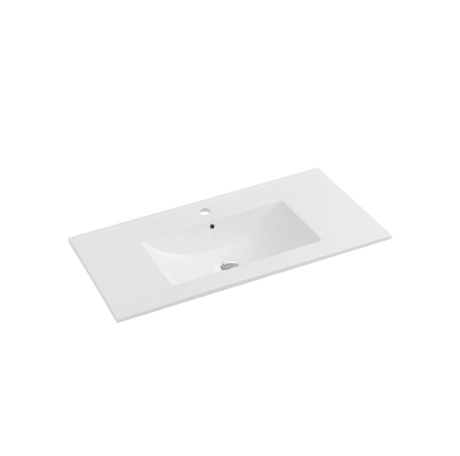 White rectangular sink on a white background