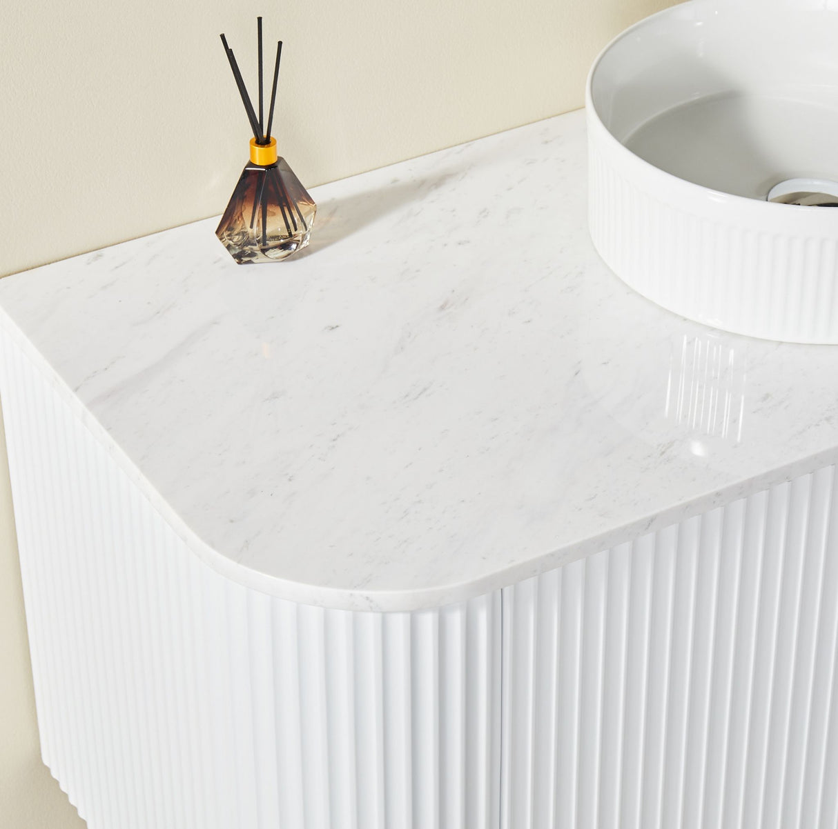 Avalon Matte White Wall Hung Vanity Top