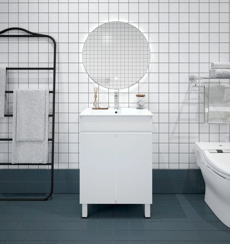 BIANCA 600mm PVC Slim Freestanding Vanity