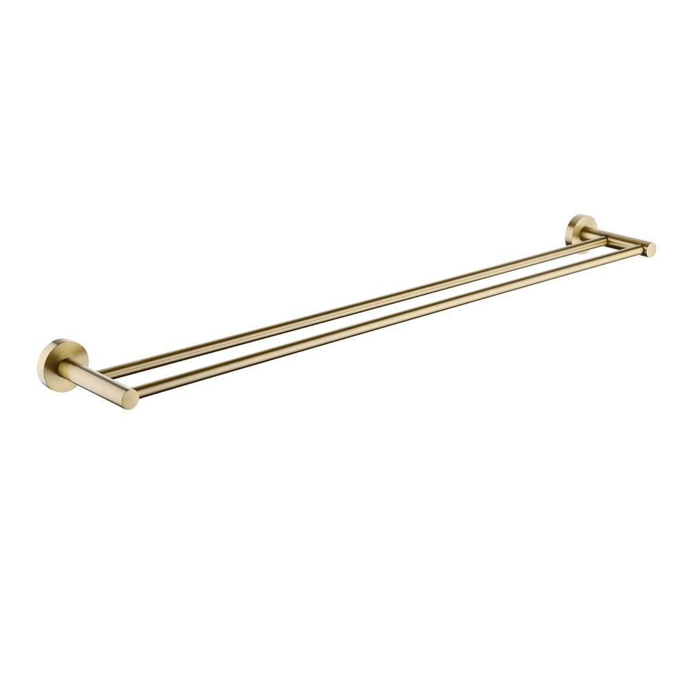 LUCID PIN - Brused Brass Cuttable Double Towel Rail