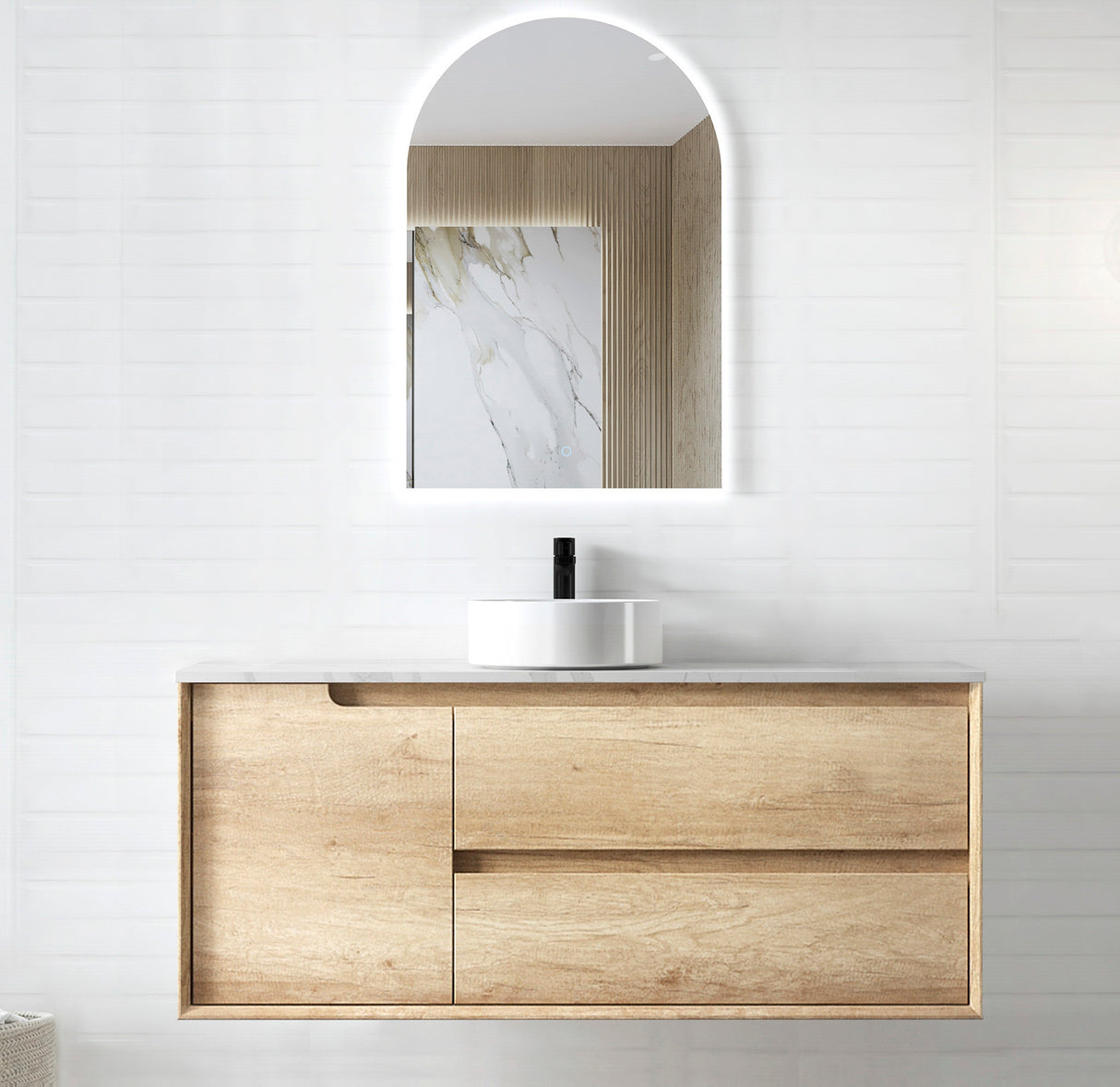Byron Vanity 1200mm - Wood Grain Oak