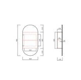 Beau Monde Oblong Harvest Oak Shaving Cabinet Specification