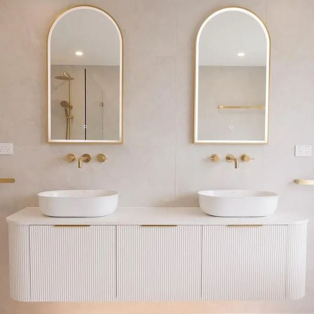 Bondi Satin White Vanity 1000mm with Mirror