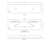 Bondi 1800mm Woodland Oak Fluted Curve Vanity drawing