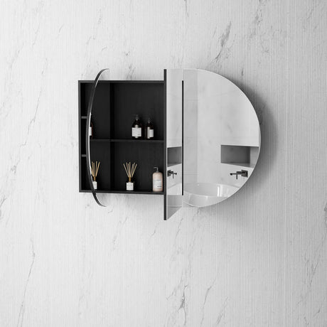 Open Bondi Black Oak Shaving Cabinet - 1200 x 750mm