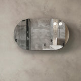 Bondi Black Oak Shaving Cabinet - 1500 x 900mm front view