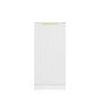 Bondi Laundry 415 Fluted White Base Cabinet front