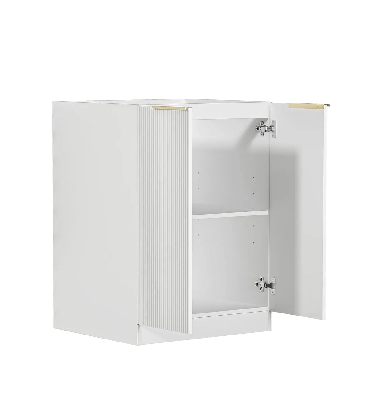 open Bondi Laundry 630 Fluted White Base Cabinet